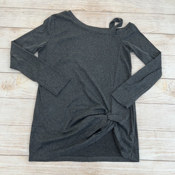 Women's Casual Soft Long Sleeves Off Shoulder Knot Side Twist Blouse Pullover M - Picture 8 of 16